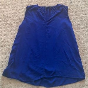 Ana Blue V-Neck Tank Top